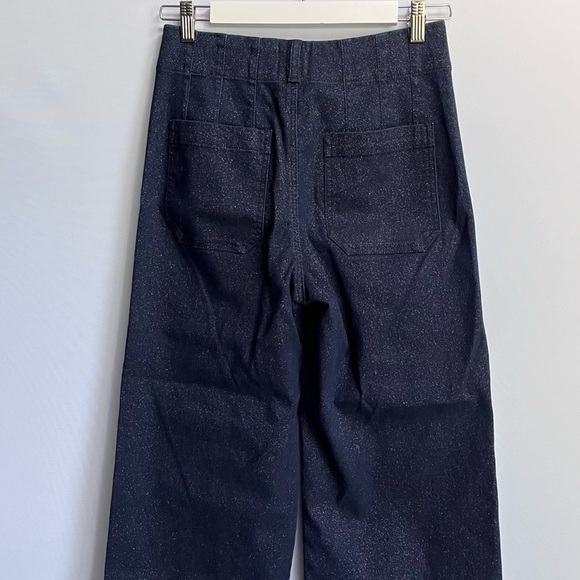 NWT Anthropologie The Colette Sparkle Denim Cropped Wide- Leg Jeans by Maeve - Picture 11 of 11